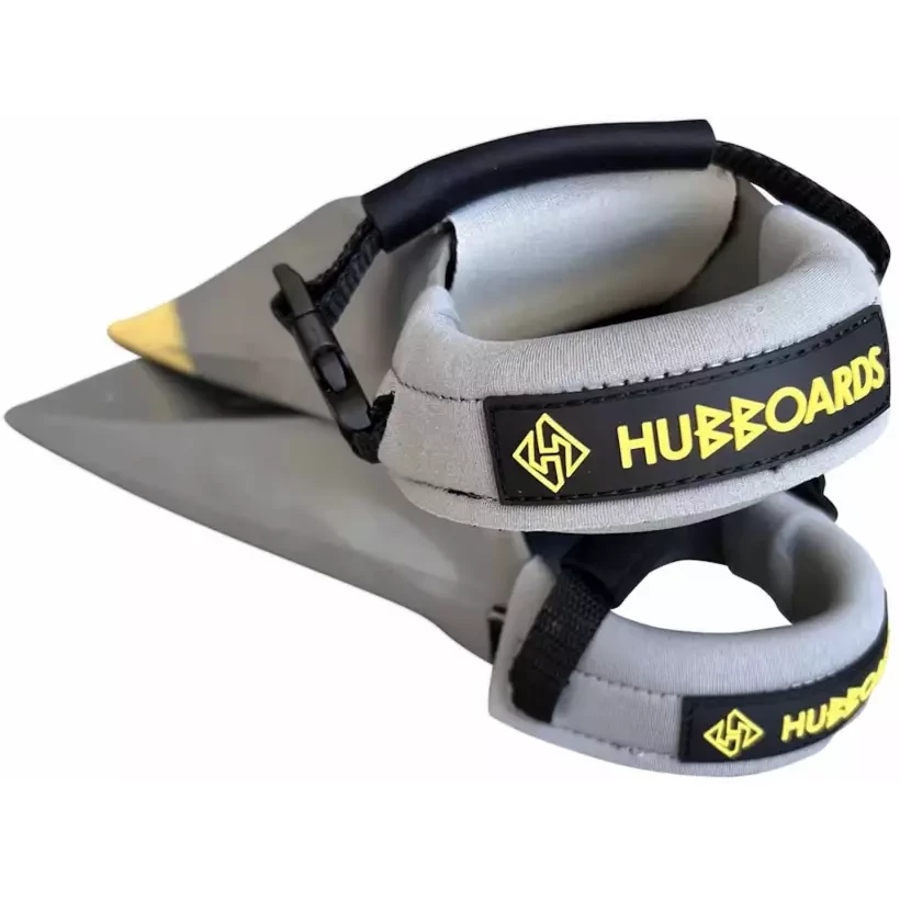 Leash de palmes Hubboards Deluxe Fin Tethers Grey