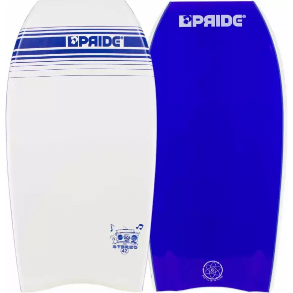 Bodyboard Pride Stereo PE HD White/Electric Blue
