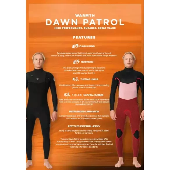 Neoprenanzug Rip Curl Dawn Patrol 5/3mm CZ Black