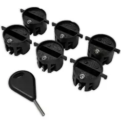 Jeu de 6 Plugs d'aileron M-Fins Noir