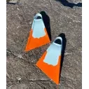 Aletas de bodyboard Stealth S2 Super Soft Ice Blue/Papaya