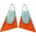 Aletas de bodyboard Stealth S2 Super Soft Ice Blue/Papaya
