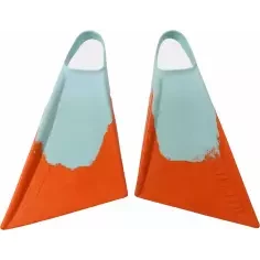 Palmes de bodyboard Stealth S2 Super Soft Ice Blue/Papaya