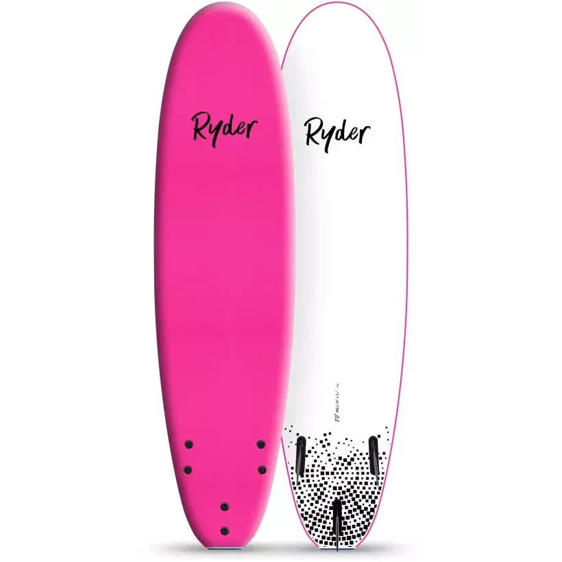 Surfbrett softboard Ryder Mal Pink/White