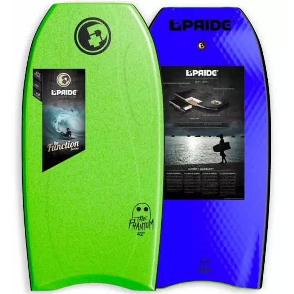 Tabla de bodyboard Pride Phantom Contoured Lime Green/Blue