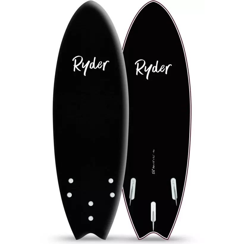Prancha de surf softboard Ryder Fish Black