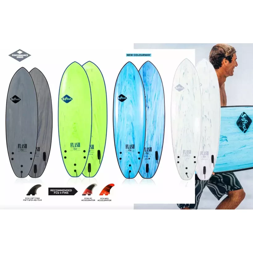 Surfbrett Softech Flash Eric Geiselman Grey Marble
