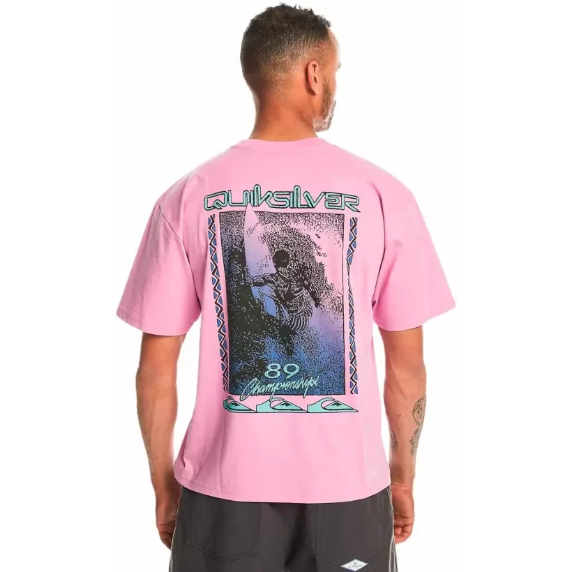 T-shirt quiksilver back flash violet