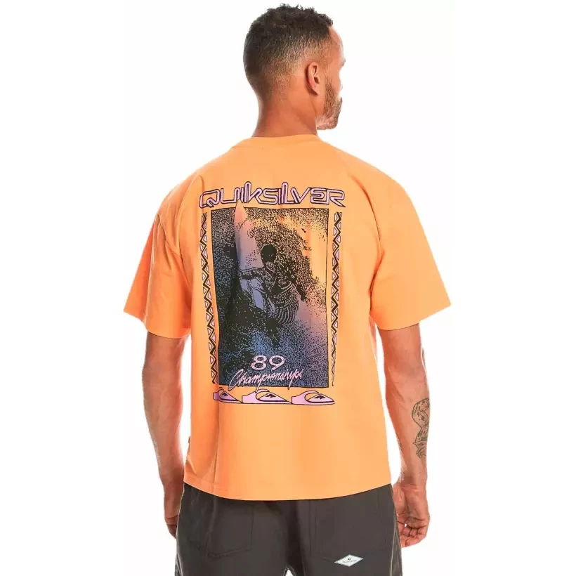 Tee Shirt quiksilver back flash Tangerine