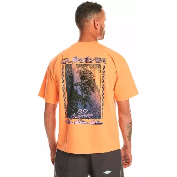 Tee Shirt quiksilver back flash Tangerine