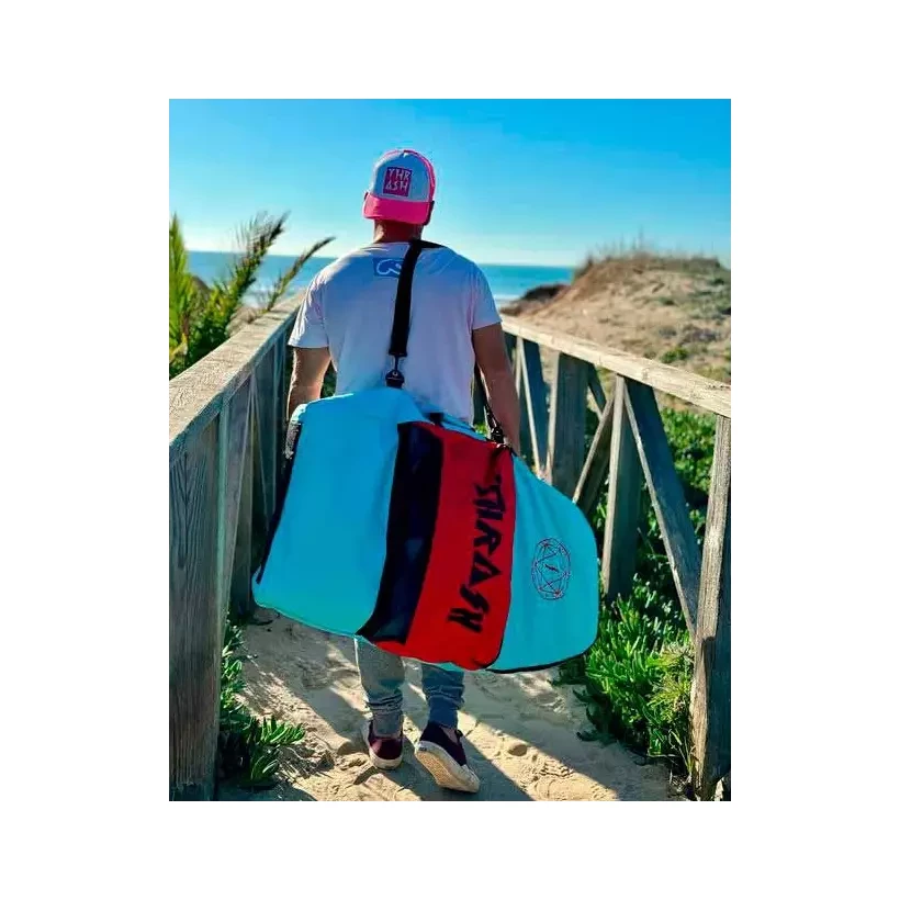 Boardbag bodyboard Thrash Daily retro Aqua Blue/Red