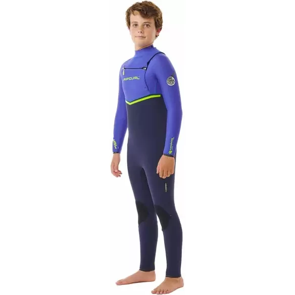 Fato Surf Rip Curl Flash-Bomb 4/3mm Chest Zip Junior 4Wild Berry