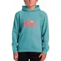 Sudadera Quiksilver big logo turquesa Junior