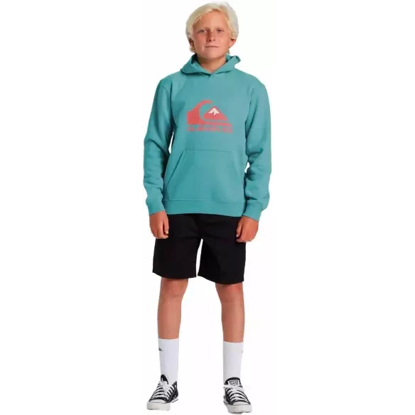 Sudadera Quiksilver big logo turquesa Junior