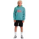 Suéter Quiksilver big logo turquesa Junior