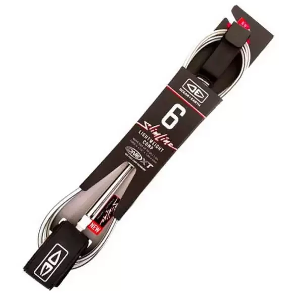 Ocean & Earth SLIMLINE Comp Leash Black/White