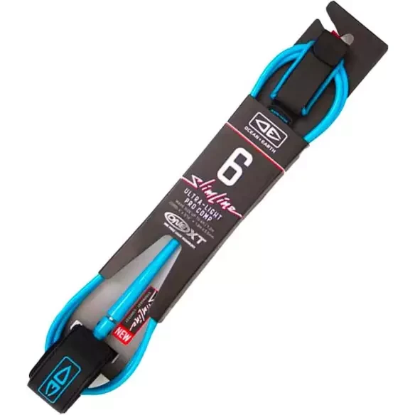 Leash von Ocean & Earth  SLIMLINE Comp Leash Blue