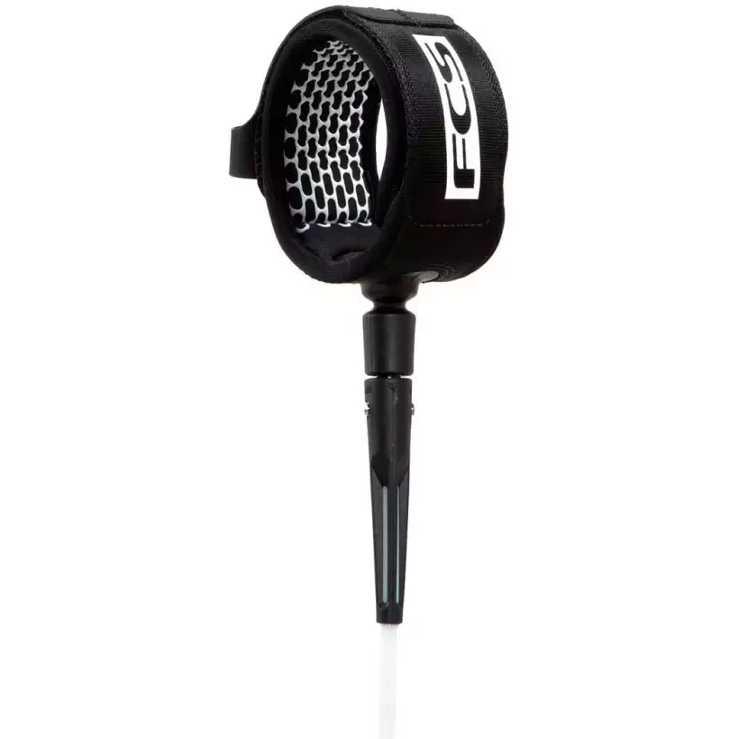 Leash de surf FCS Comp Essential White/Black