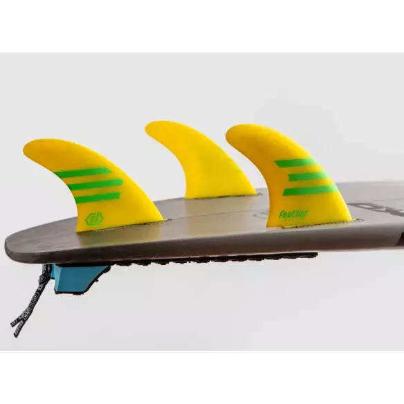 Quillas de surf Feather Ultralight Epoxy HC Click Tab Yellow