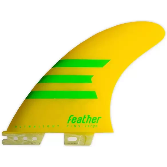 Quilhas surf Feather Ultralight Epoxy HC Click Tab Yellow