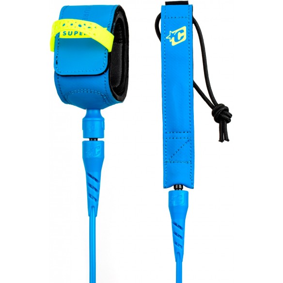 Leash de surf Creatures SuperLite Lite Blue/Lime