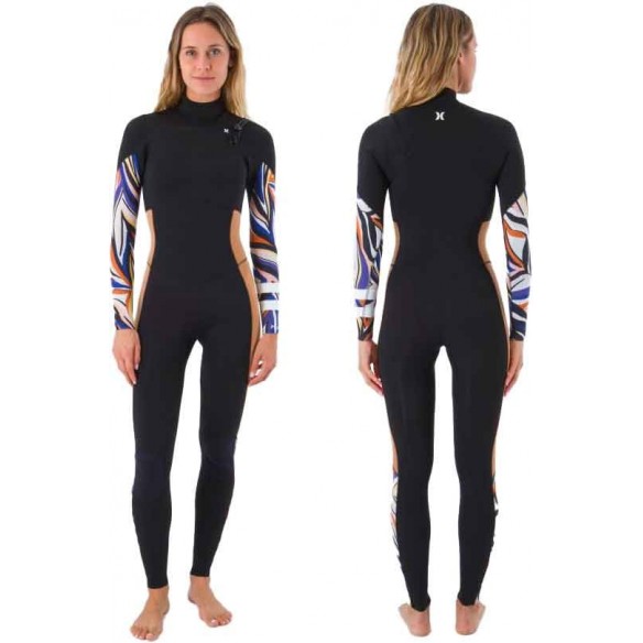 Traje Neopreno Hurley Plus Womens 4/3mm Printed Aurora Green