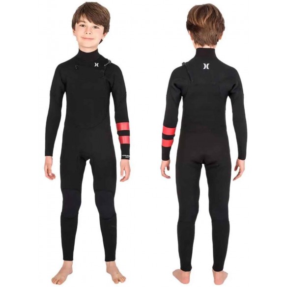 Traje Neopreno Hurley Advantage Kids 4/3mm Black/Red