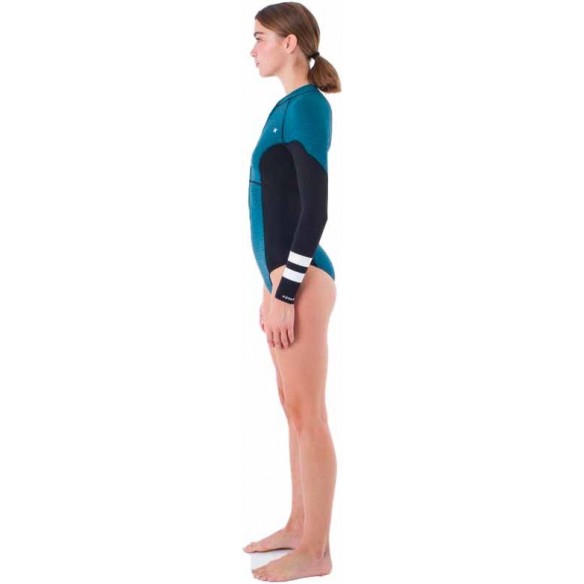 Traje Neopreno Hurley Women Advantage texture 2mm Black/Sky Blue