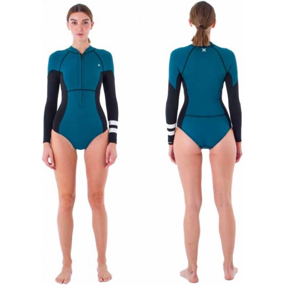 Traje Neopreno Hurley Women Advantage texture 2mm Black/Sky Blue