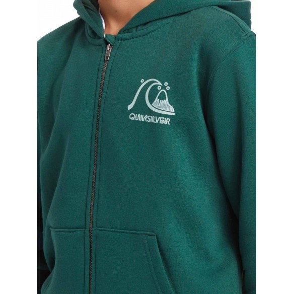 Suéter Quiksilver Graphic Zip Youth Forest