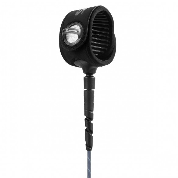Leash de surf FCS Freedom Helix Comp Smoke/White