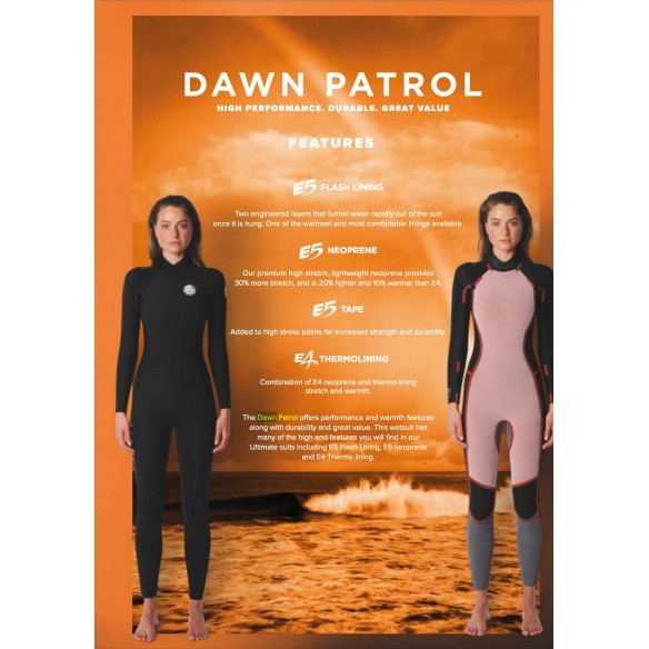 Neopreno Rip Curl Dawn Patrol 4/3mm Womens CZ Flower