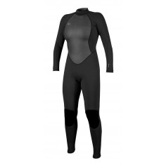 Fato de neoprene feminino BZ para reator II O'Neill 3/2mm Black/Black