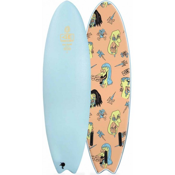 Surfboard softboard Ocean & Earth Brains EZI-Rider Fish Pastel Blue