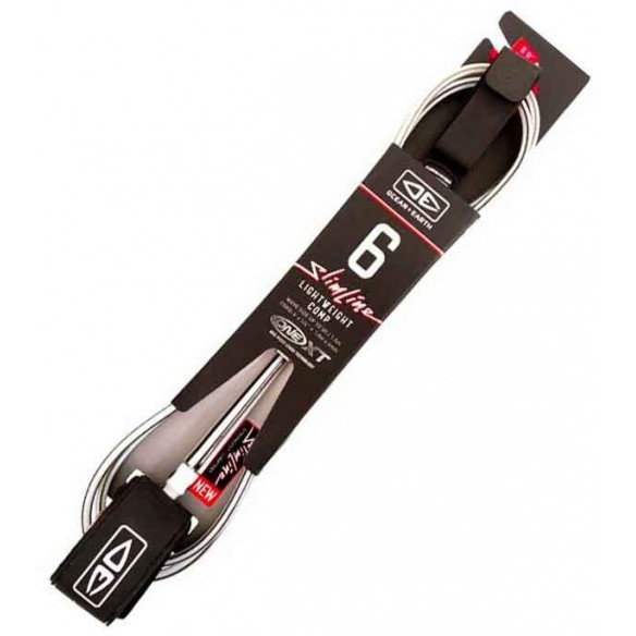Ocean & Earth SLIMLINE Pro/Comp Leash Black/White