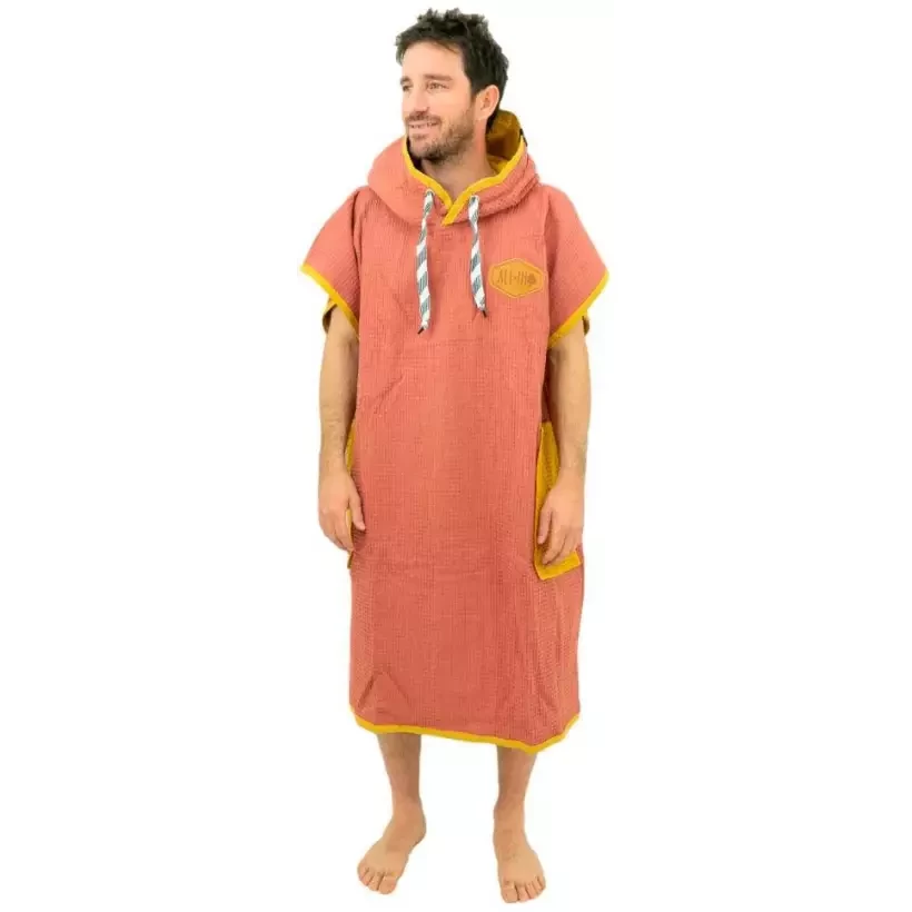 Poncho All In Classic Light Dark Red