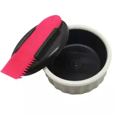 Wax box Container+comb  White/Pink