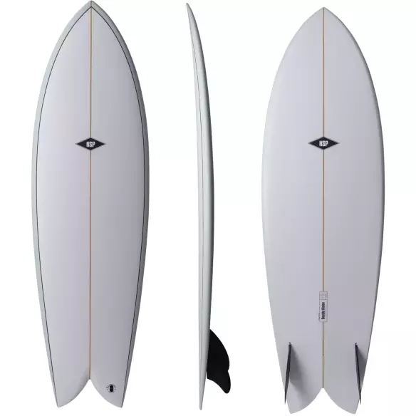 Tabla de surf NSP fish Double Vision Blue Powder