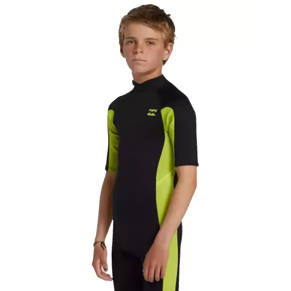 Fato Surf Billabong Foil 2/2mm Flat Lock Fluro Lime