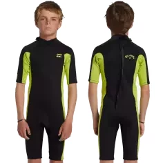 Fato Surf Billabong Foil 2/2mm Flat Lock Fluro Lime