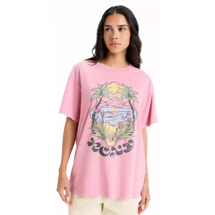Camisa Roxy Sunny Oversize Orchid Smoke