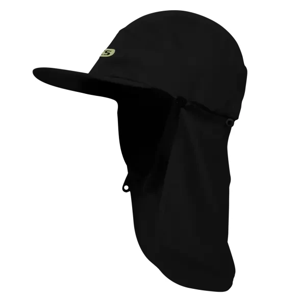 Cappuccio FCS Essential Surf Cap Legionnaire Hat Black/Eucalyptus