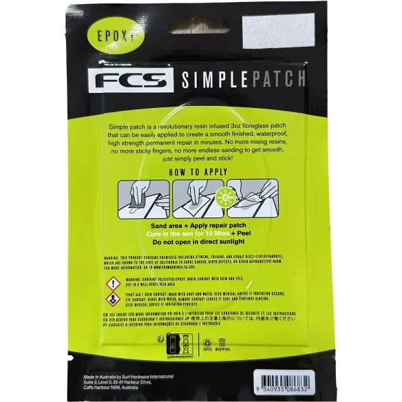 Reparaturset FCS Simple Patch Epoxy Large