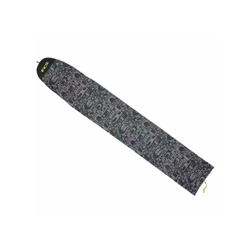 FCS Longboard Stretch Cover Monogram Coal/Lime