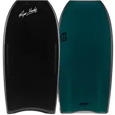 Prancha de bodyboard Hardy Shapes Ryan Hardy Pro Mini Quad Concave Kinetic PP Black/Mallard Green