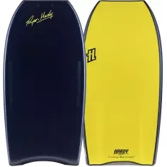 Planche de bodyboard Hardy Shapes Ryan Hardy Pro Mini Quad Concave K15 PP Midnight Blue/Yellow