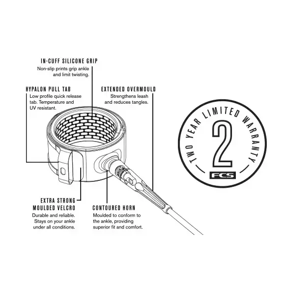 Leash FCS All Round Essential Eclipse