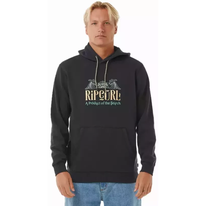 Sweatshirt Rip Curl Down The Line Washed Black