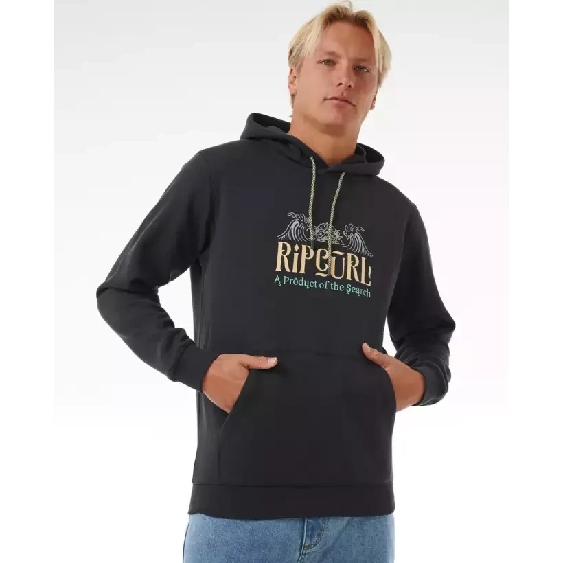 Sweatshirt Rip Curl Down The Line Washed Black