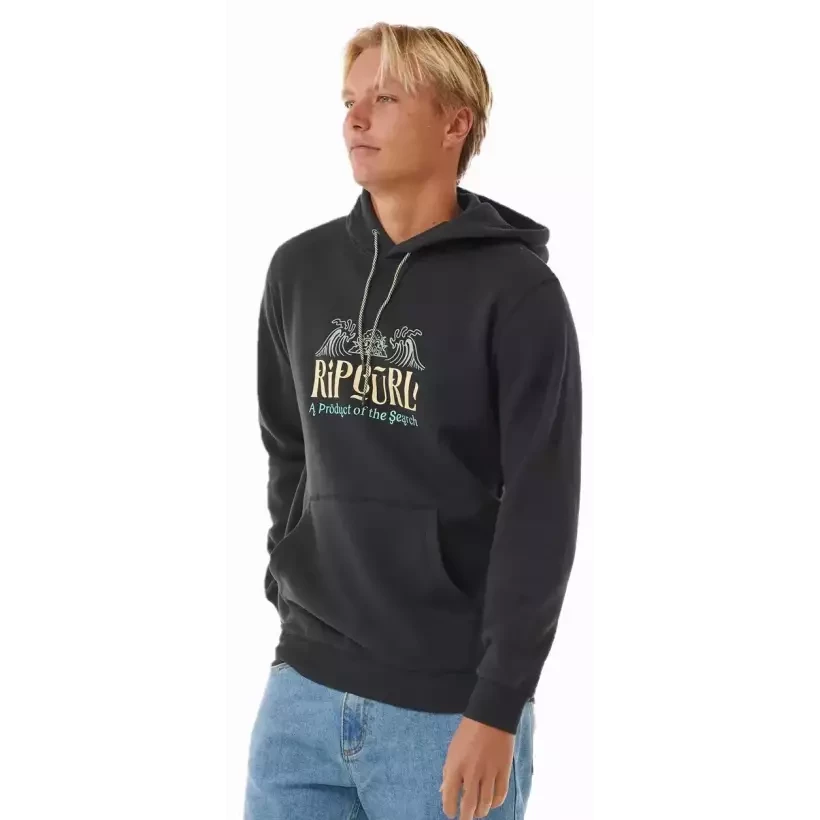 Sweat-shirt Rip Curl Down The Line Washed Black